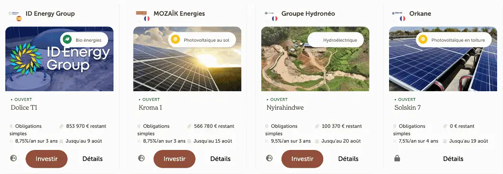 Examples of Enerfip projects