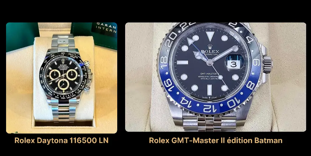 Rolex Daytona 116500 LN and Rolex GMT Master II "Batman"