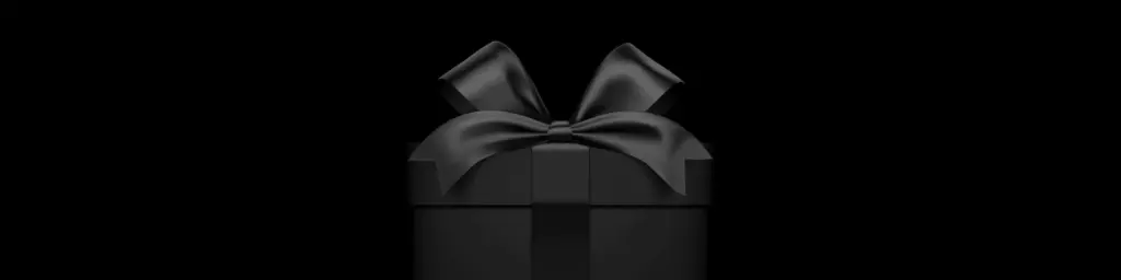 Cadeau noir sur fond noir
