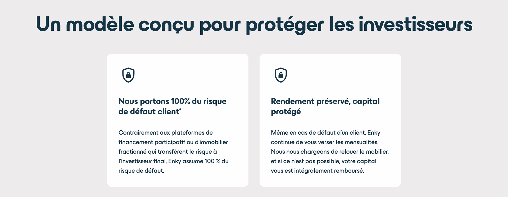 Enky's investor guarantees and protections Enky's investor guarantees and protections