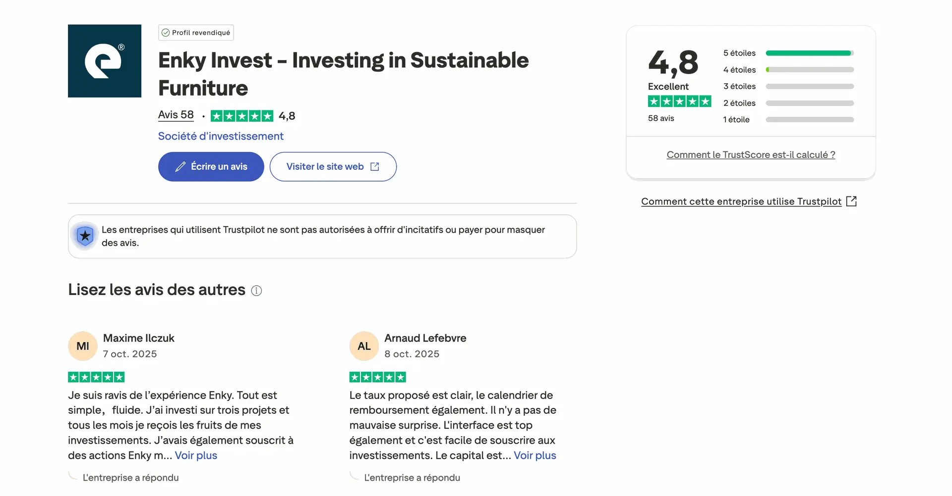 Enky Invest reviews on Trustpilot Enky Invest reviews on Trustpilot