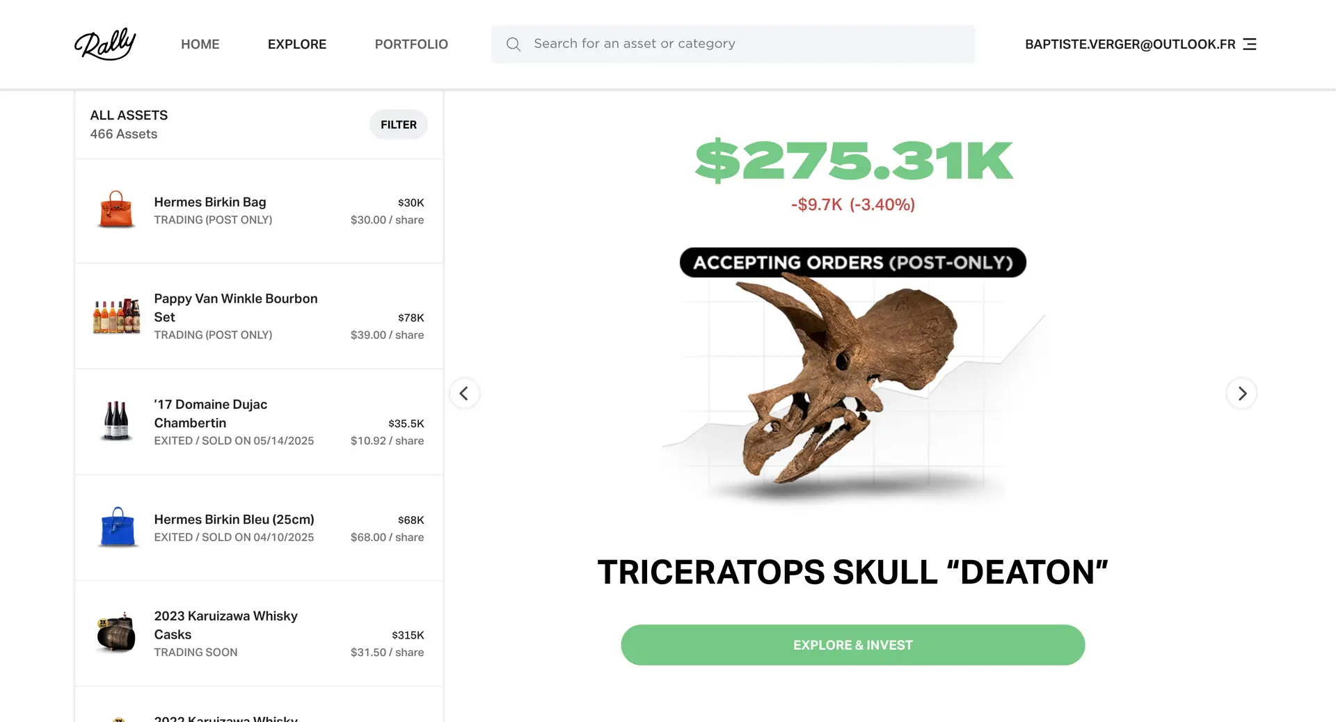 Investissements fractionnés proposés sur Rally Invest Investissements fractionnés proposés sur Rally Invest