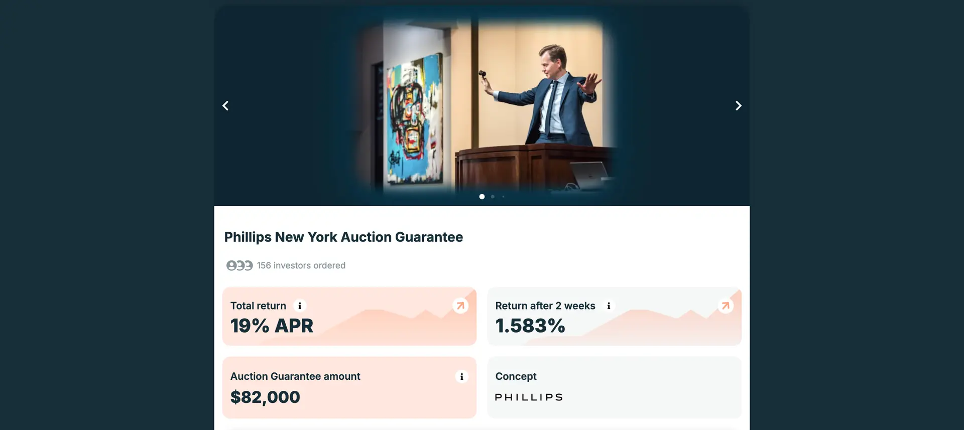 Guarantee offer for an auction at Phillips New York Guarantee offer for an auction at Phillips New York